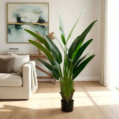 De Gardenia 120cm Artificial Bird of Paradise Plant – Tall Faux Indoor Plant Without Pot for Home, Office & Event Décor