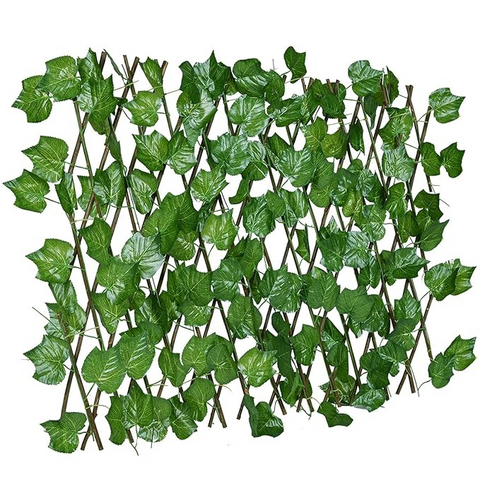 De Gardenia 2 Pack Expandable Privacy Screen – Artificial Leaf Ivy Fencing Panel for Balcony, Patio & Outdoor Privacy Décor (Single-Sided Leaves)