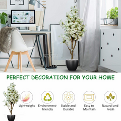 De Gardenia Artificial Bougainvillea Tree – 5.7 Feet Tall | Faux Flowering Tree with Pink Blooms for Home, Balcony & Office Décor | Indoor Outdoor UV Resistant Decorative Plant Without Pot