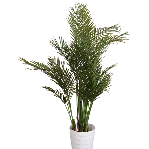 De Gardenia Tall Artificial Areca Palm Plant – 140 cm (4.6 FT) Faux Green Indoor Tree with 5 Branches | Realistic Tropical Décor for Home & Office | Pot Not Included