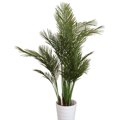 De Gardenia Tall Artificial Areca Palm Plant – 140 cm (4.6 FT) Faux Green Indoor Tree with 5 Branches | Realistic Tropical Décor for Home & Office | Pot Not Included