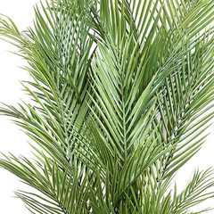 De Gardenia Tall Artificial Areca Palm Plant – 140 cm (4.6 FT) Faux Green Indoor Tree with 5 Branches | Realistic Tropical Décor for Home & Office | Pot Not Included