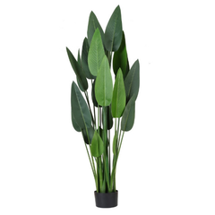 De Gardenia 160cm Artificial Bird of Paradise Plant with Pot – 20 Leaves Faux Tropical Indoor Plant for Home, Office & Hotel Décor