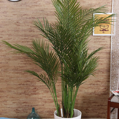 De Gardenia Tall Artificial Areca Palm Plant – 140 cm (4.6 FT) Faux Green Indoor Tree with 5 Branches | Realistic Tropical Décor for Home & Office | Pot Not Included