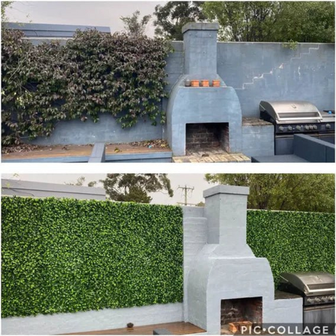 De Gardenia 50x50 cm Artificial Greenery Wall Panel – Lush Faux Vertical Garden Mat for Wall, Balcony & Home Décor