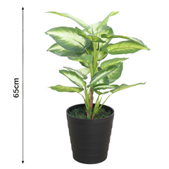 De Gardenia Real Touch Dieffenbachia Artificial Plant (Without Pot) – Lifelike Decorative Green Plant for Home & Office Décor