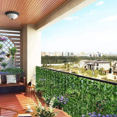 De Gardenia Artificial Ivy Leaf Mat – 1m x 3m Faux Green Privacy Fence Panel for Wall, Balcony, Vertical Garden & Backdrop Decoration