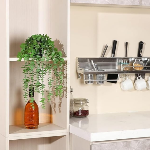 De Gardenia Artificial Hanging Vines – Realistic Willow Leaf Faux Greenery Garland for Home, Office & Festive Décor