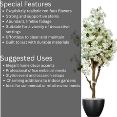 De Gardenia Artificial Bougainvillea Tree – 5.7 Feet Tall | Faux Flowering Tree with Pink Blooms for Home, Balcony & Office Décor | Indoor Outdoor UV Resistant Decorative Plant Without Pot