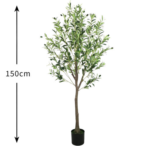 De Gardenia 150cm Artificial Olive Tree Without Pot – Lifelike Faux Indoor Plant for Home, Office & Mediterranean Décor
