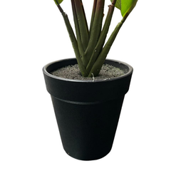 De Gardenia Artificial Banana Travellers Palm Plant – 36 cm (14") Tall Faux Tropical Plant with Plastic Pot | Realistic Indoor Greenery for Home & Office Décor