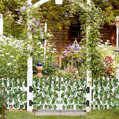 De Gardenia 2 Pack Expandable Privacy Screen – Artificial Leaf Ivy Fencing Panel for Balcony, Patio & Outdoor Privacy Décor (Single-Sided Leaves)