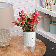 De Gardenia Artificial Rubber Plant – Small Faux Potted Plant for Tabletop, Home, Bathroom & Office Décor | Indoor Decorative Greenery