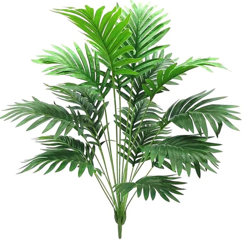 De Gardenia Artificial Areca Palm Plant – 75 cm Tall Faux Palm Tree with 18 Turtle Leaves | Without Pot | Indoor & Outdoor Décor for Home & Office
