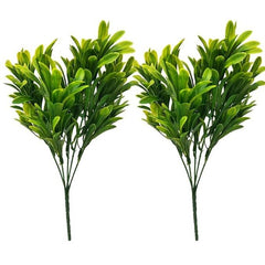 De Gardenia 30CM Artificial Euphorbia Plant – 2 Stems (No Vase), Realistic Green Plastic Plant for Home, Office & Table Décor