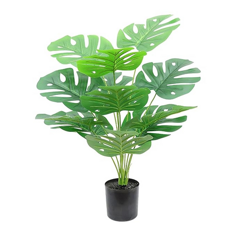 De Gardenia 60CM Artificial Monstera Plant (Without Pot) – Real-Look Tropical Swiss Cheese Plant for Home, Office & Indoor Decoration