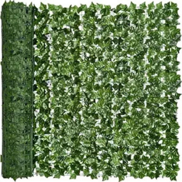 De Gardenia Artificial Faux Ivy Leaf Mat – 1m x 3m Dark Green Privacy Fence Panel for Wall Decor, Vertical Garden, Balcony & Backdrop Decoration