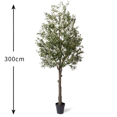 De Gardenia Olive Tree – 300 cm Tall Artificial Plant with Pot | Lifelike Faux Indoor & Outdoor Décor