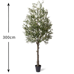 De Gardenia Olive Tree – 300 cm Tall Artificial Plant with Pot | Lifelike Faux Indoor & Outdoor Décor