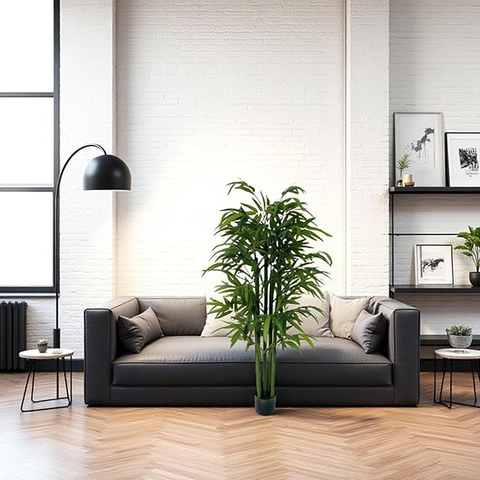 De Gardenia Bamboo Plant with Pot – 180 cm Tall Artificial Plant | Lifelike Faux Tropical Greenery for Home & Office Décor