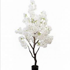 De Gardenia Pink Blossom Tree – 180 cm Tall Artificial Flowering Tree Without Pot | Lifelike Faux Floral Décor for Home & Office