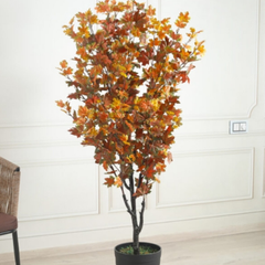 De Gardenia Autumn Maple – 160 cm Tall Artificial Plant | Lifelike Faux Indoor & Outdoor Décor Without Pot