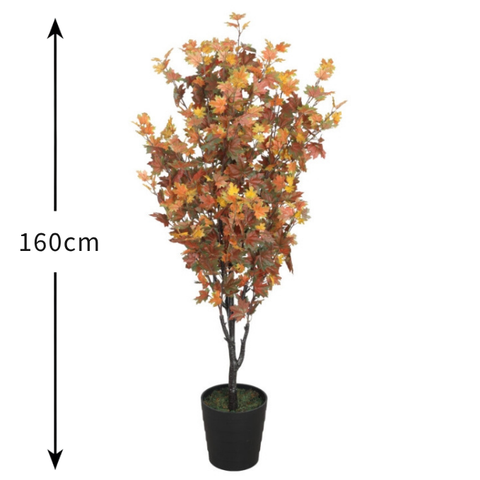 De Gardenia Autumn Maple – 160 cm Tall Artificial Plant | Lifelike Faux Indoor & Outdoor Décor Without Pot