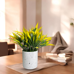 De Gardenia Artificial Rubber Plant – Small Faux Potted Plant for Tabletop, Home, Bathroom & Office Décor | Indoor Decorative Greenery