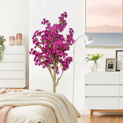 De Gardenia Artificial Bougainvillea Tree – 5.7 Feet Tall | Faux Flowering Tree with Pink Blooms for Home, Balcony & Office Décor | Indoor Outdoor UV Resistant Decorative Plant Without Pot