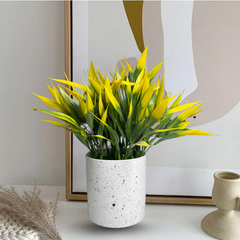 De Gardenia Artificial Rubber Plant – Small Faux Potted Plant for Tabletop, Home, Bathroom & Office Décor | Indoor Decorative Greenery