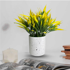 De Gardenia Artificial Rubber Plant – Small Faux Potted Plant for Tabletop, Home, Bathroom & Office Décor | Indoor Decorative Greenery