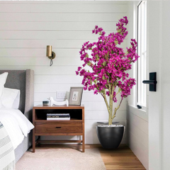 De Gardenia Artificial Bougainvillea Tree – 5.7 Feet Tall | Faux Flowering Tree with Pink Blooms for Home, Balcony & Office Décor | Indoor Outdoor UV Resistant Decorative Plant Without Pot