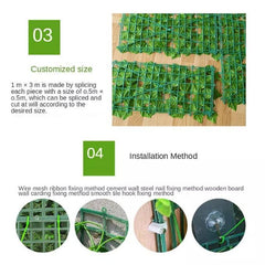 De Gardenia Artificial Ivy Leaf Mat – 1m x 3m Faux Green Privacy Fence Panel for Wall, Balcony, Vertical Garden & Backdrop Decoration