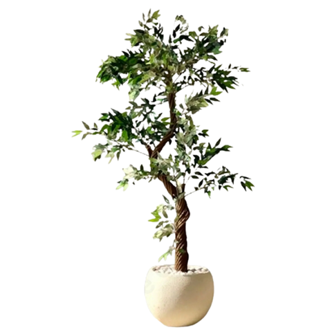 De Gardenia Twisted Olive Tree – 180 cm Tall Artificial Plant Without Pot | Lifelike Faux Indoor & Outdoor Greenery