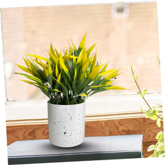 De Gardenia Artificial Rubber Plant – Small Faux Potted Plant for Tabletop, Home, Bathroom & Office Décor | Indoor Decorative Greenery