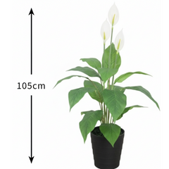 De Gardenia 105CM Artificial Spathe Plant (Orange/Pink/White) – Tall Decorative Faux Flowering Plant for Home, Office & Event Décor