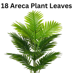 De Gardenia Artificial Palm Plant with Faux Turtle Leaf – 70 cm Tall Tropical Areca Palm Tree with Black Pot | 18 Leaves | Indoor & Outdoor Decorative Plant