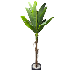 De Gardenia Banana Tree – 240 cm Tall Artificial Plant with 17 Lifelike Leaves Without Pot | Faux Tropical Greenery for Home & Office