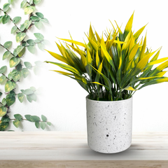 De Gardenia Artificial Rubber Plant – Small Faux Potted Plant for Tabletop, Home, Bathroom & Office Décor | Indoor Decorative Greenery