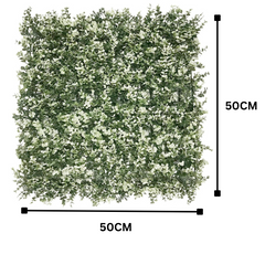 De Gardenia 50x50 cm Artificial Greenery Wall Panel – Lush Faux Vertical Garden Mat for Wall, Balcony & Home Décor