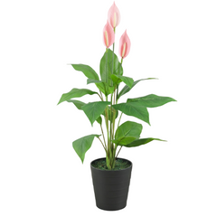 De Gardenia 105CM Artificial Spathe Plant (Orange/Pink/White) – Tall Decorative Faux Flowering Plant for Home, Office & Event Décor