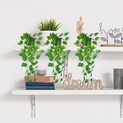 De Gardenia Artificial Vines | Faux Greenery Garland with Willow Leaves | Hanging Ivy Trailing Plant for Home, Office & Holiday Decoration