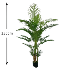 De Gardenia Areca Palm X2 – 150 cm Tall Artificial Plant Without Pot | Lifelike Faux Tropical Greenery for Home & Office