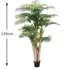 De Gardenia Areca Palm X5 – 220 cm Tall Artificial Plant Without Pot | Lifelike Faux Tropical Greenery for Home & Office