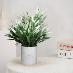 De Gardenia Artificial Rubber Plant – Small Faux Potted Plant for Tabletop, Home, Bathroom & Office Décor | Indoor Decorative Greenery