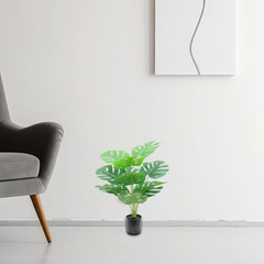 De Gardenia 60CM Artificial Monstera Plant (Without Pot) – Real-Look Tropical Swiss Cheese Plant for Home, Office & Indoor Decoration