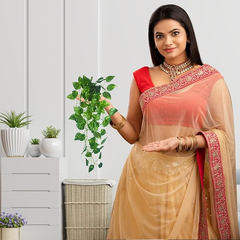 De Gardenia Artificial Hanging Vines – Realistic Willow Leaf Garland for Home & Office Décor | Faux Greenery Ivy for Wall, Balcony, Festive & Event Decoration