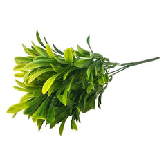 De Gardenia 30CM Artificial Euphorbia Plant – 2 Stems (No Vase), Realistic Green Plastic Plant for Home, Office & Table Décor