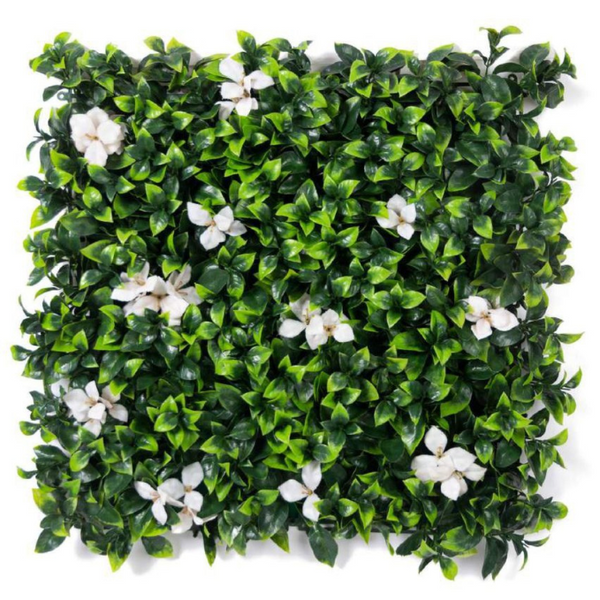 De Gardenia 50x50 cm Artificial Greenery Wall Panel – Lush Faux Vertical Garden Mat for Wall, Balcony & Home Décor