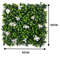 De Gardenia 50x50 cm Artificial Greenery Wall Panel – Lush Faux Vertical Garden Mat for Wall, Balcony & Home Décor